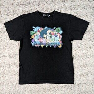 Pokemon Center Shibuya T-Shirt Snorlax Graffiti Black Tee Size SMALL